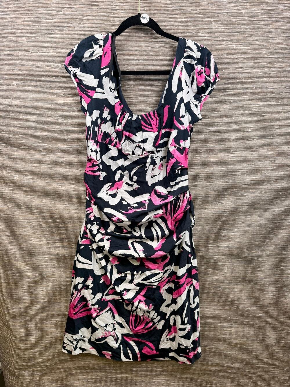 Suzi Chin For Maggy Boutique Dress Womens 16 Multicolor Floral Ruched Sheath